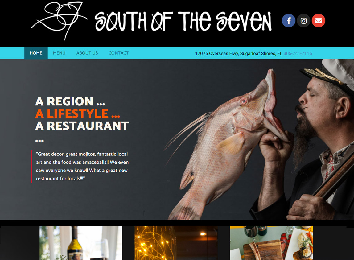 Website Design: South of the Seven Restaurant
